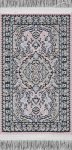 (image for) Turkish Rectangular Throw Rug - Pink & Blue Floral