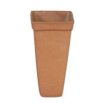 (image for) Tall Square Dark Terra-Cotta Planter