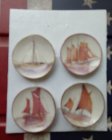 (image for) Decorative Nautical Ship Plates 4pc Set