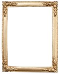 (image for) Empty Plastic Gold Frame - 2.5 by 3in