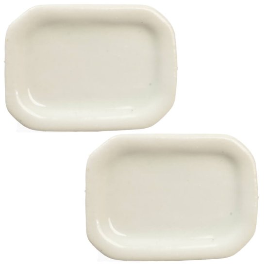 (image for) Large White Plates 2pc