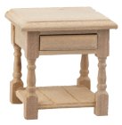 (image for) 1 Drawer Nightstand End Table - Unfinished