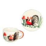 (image for) Rooster Design Tea Cup & Saucer Set