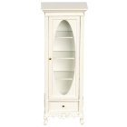 (image for) American Victorian Narrow Display Cabinet - White