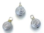 (image for) Silver Rose Ornaments 3pc