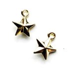 (image for) Gold Star Tree Ornaments 2pc