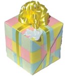 (image for) Baby Gift w/ Bow & Bear Tag