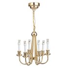 (image for) LED Brass Chandelier, 6-Light