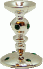 (image for) Emerald Encrusted Tall Candlestick Holder