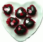 (image for) Heart Chocolates on Heart Platter