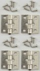 (image for) Butt Hinges w/ Nails Satin Nickel 4pc