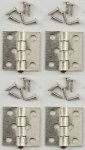 (image for) Butt Hinges w/ Nails Satin Nickel 4pc