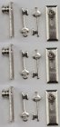 (image for) 1/2in Scale Door Knob Key Plate & Keys Satin Nickel 6pc