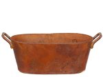 (image for) Large Rusted Metal Washtub - Oval