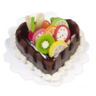 (image for) Heart Shaped Chocolate Cake w/ Fruit Decoration