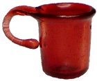 (image for) Red Glass Cup w/ Handle