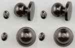 (image for) Door Knob w/ Keyhole Pewter 4pc