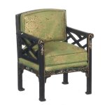 (image for) Chinese Chippendale Armchair - Black