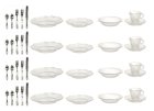 (image for) Clear Dishes w/ Silverware 40pc