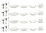 (image for) Clear Dishes w/ Silverware 40pc