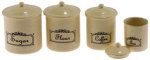 (image for) Canister Set - 4pc - Ivory