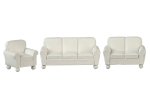 (image for) White Leather Living Room Furniture Set 3pc