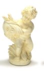 (image for) Ivory Cherub w/ Fish Garden Statue