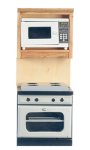 (image for) Kitchen Cabinet w/ Stove - White & Faux Marble