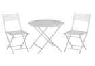 (image for) White Wire Patio Table Set 3pc