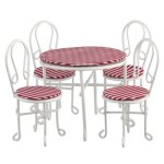 (image for) Ice Cream Parlor Table & 4 Chairs