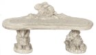 (image for) Stone Bench w/ Rabbit Decor Gray