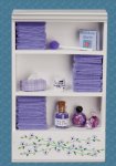 (image for) Bathroom Cabinet White & Lavender w/ Accessories