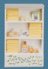 (image for) Bathroom Cabinet w/ Accessories - White & Yellow