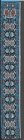 (image for) Large Turkish Rectangular Throw Rug Runner - Blue Floral