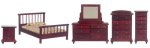 (image for) Country Style Bedroom Set - 5pc - Mahogany