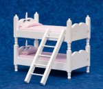 (image for) Pink & White Bunkbed w/ Ladder