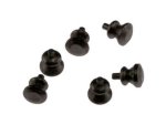 (image for) Round Door Knobs Black 6pc