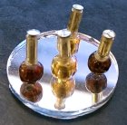 (image for) 4 Nail Polish Bottles on Mirrored Tray - B