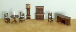 (image for) 1/4in Scale Dining Room Set Plastic 8pc