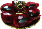 (image for) Chocolate Hearts on Gold Tray