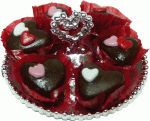 (image for) Chocolate Hearts on Silver Tray