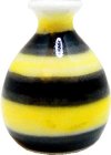 (image for) Yellow & Black Striped Ceramic Vase