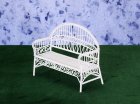 (image for) White Wire Patio Bench