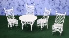 (image for) Wire Gathering Table & 4 Chairs - White