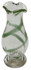 (image for) Green Swirled Fluted Ped Glass Vase