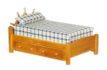 (image for) Walnut Captains Bed