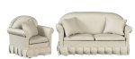 (image for) Gray Sofa & Chair Living Room Set - 2pc