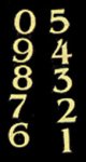 (image for) House Numbers Set Gold 0-9