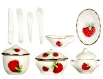 (image for) Strawberry Pattern Dinnerware Set 12pc