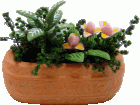 (image for) Flowers in Clay Planter Pink